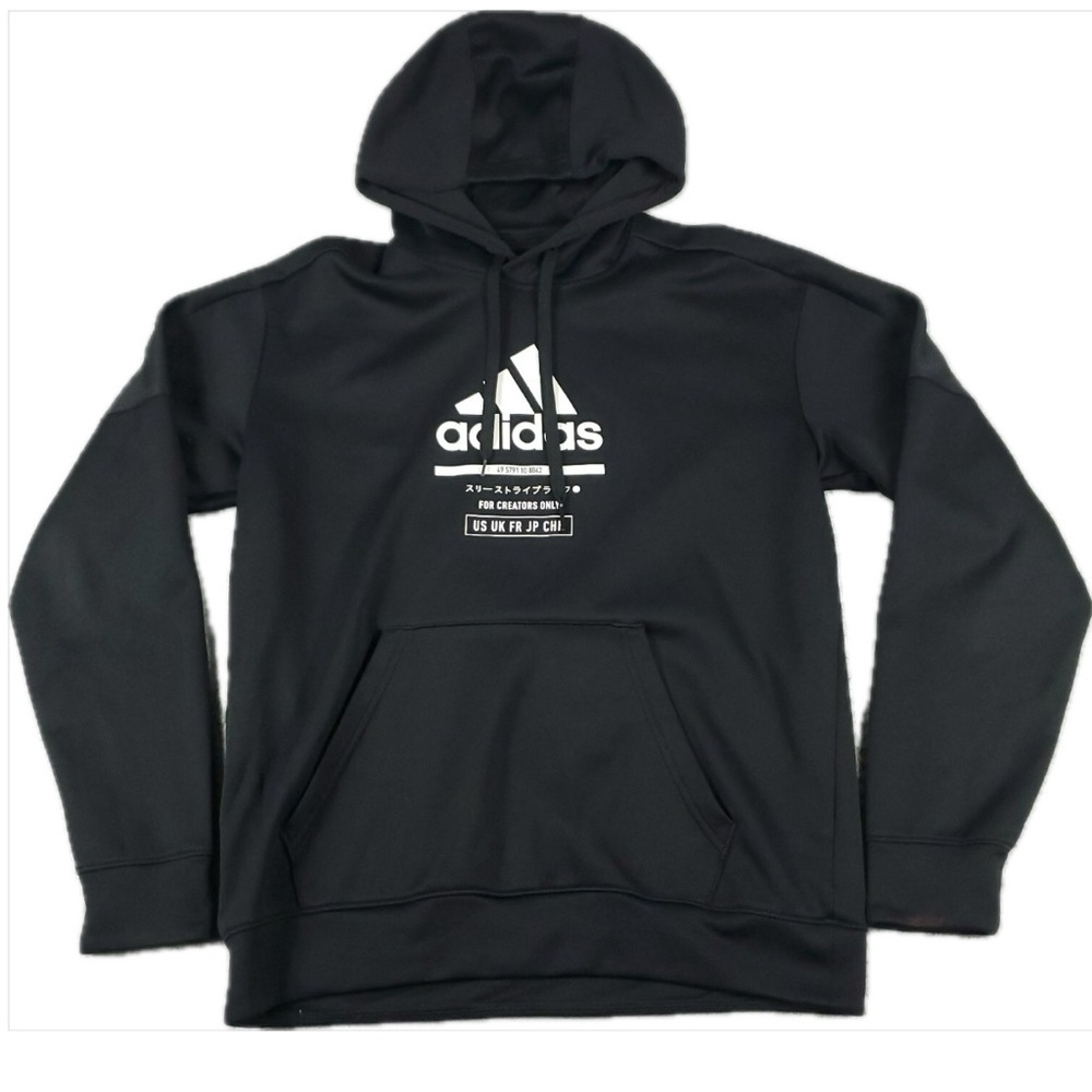 Adidas Men's Black Hoodie with Logo Size Large